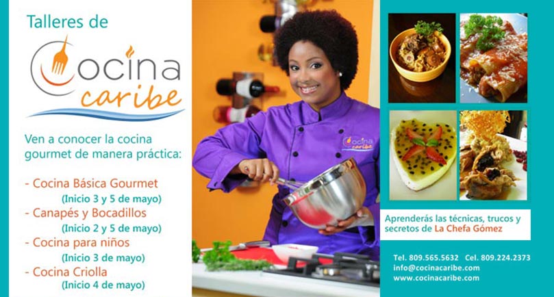 Imagen de Rosa María Gómez La Chefa promocionando los talleres de Cocina Caribe