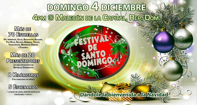 Imagen promocional del Festival musical navideño de Santo Domingo 