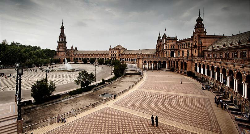 Imagen de la Plaza de España en Sevilla, Andalucía