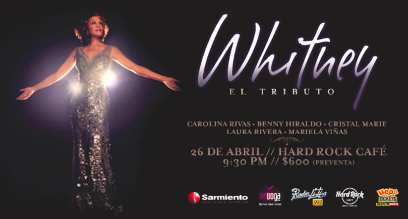 Imagen del Tributo a Whitney Houston en Hard Rock Cafe Santo Domingo